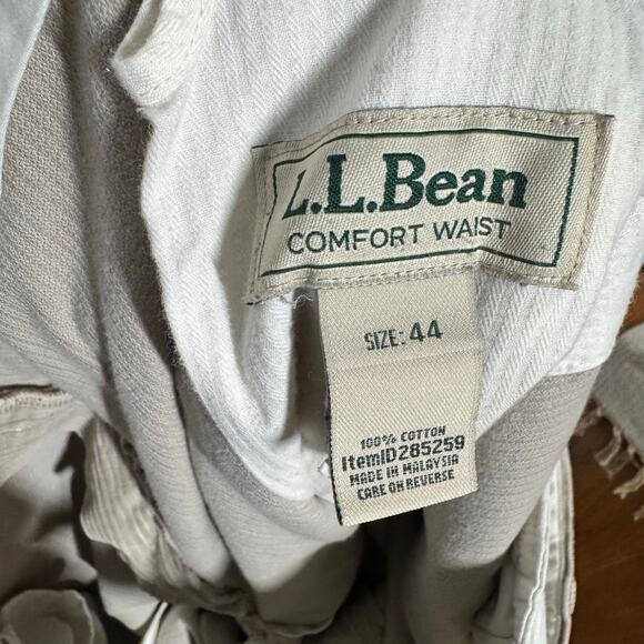 L.L.Bean Thick Corduroy Pant Men 44 Tan Cotton Chino Dress Pant Relaxed Fit - Picture 9 of 9